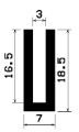 - TU1- 0320 1B= 50 m - Gummiprofile - unter 100 m lieferbar - U-Profile - TU1- 0320 1B= 50 m - Gummiprofile - unter 100 m lieferbar - U-Profile