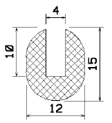 MZS 25425 - szivacs gumiprofilok - U alakú profilok
