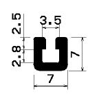 TU1- 0111 - rubber profiles - U shape profiles
