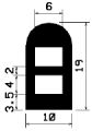 HR 0858 - rubber and silikon profiles - under 100 m - Semi-circle, D-profiles