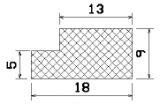 MZS 25276 - szivacs gumi profilok - Szögalakú profil / L-profil