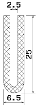 MZS 25289 - sponge profiles - U shape profiles