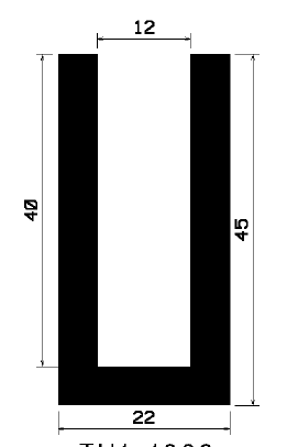 TU1- 1066 - gumiprofilok - U alakú profilok