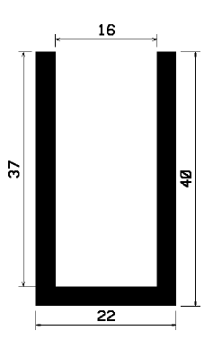 TU1- 1068 - rubber profiles - U shape profiles