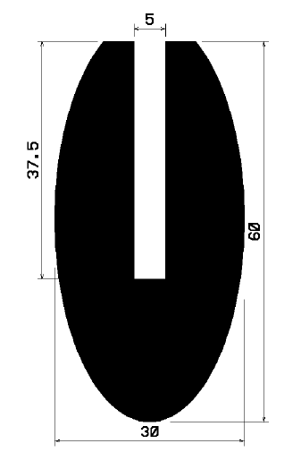 TU1- 1083 - silicone profiles - U shape profiles