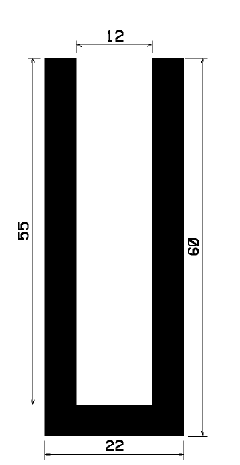 TU1- 1117 - gumiprofilok - U alakú profilok