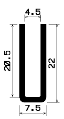TU1- 1128 - rubber profiles - U shape profiles