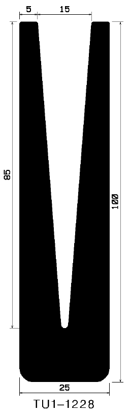 TU1- 1228 - rubber profiles - U shape profiles