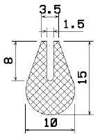 MZS 25386 - sponge profiles - U shape profiles