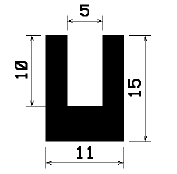 TU1- 1263 - silicone profiles - U shape profiles