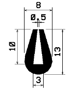 TU1- 1264 - rubber profiles - U shape profiles