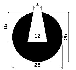 TU1- 1286 - rubber profiles - U shape profiles
