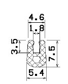 MZS 25662 - sponge profiles - U shape profiles
