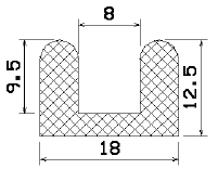 MZs 25502 - Schaumgummiprofile bzw. Moosgummiprofile - U-Profile