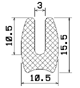 MZS 25505 - sponge profiles - U shape profiles
