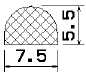 MZS 25532 - EPDM sponge profiles - Semi-circle, D-profiles