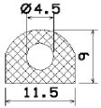 MZS 25553 - EPDM sponge profiles - Semi-circle, D-profiles