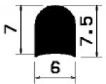 HR 1593 - szilikon gumiprofilok - Félkör alakú, D-profilok