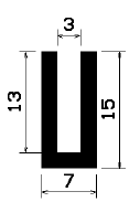 TU1- 1599 - rubber profiles - U shape profiles
