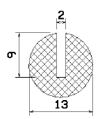MZS 25697 - sponge profiles - U shape profiles