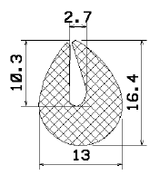 MZS 25701 - sponge profiles - U shape profiles