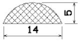 50340 - Silikonschaumgummiprofile - Halbrundprofile / D-Profile 50340 - Silikonschaumgummiprofile - Halbrundprofile / D-Profile