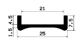 TU1- 1755 - rubber profiles - U shape profiles