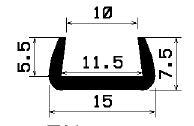 TU1- 1761 - rubber profiles - U shape profiles
