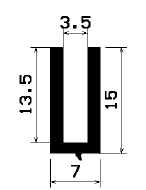 TU1- 1838 - silicone profiles - U shape profiles