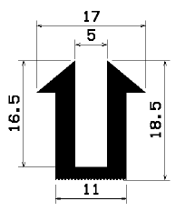 TU1- 1909 - rubber profiles - U shape profiles