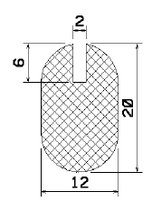 MZS 25757 - szivacs gumiprofilok - U alakú profilok