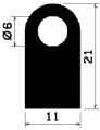 HR 2094 - silicone rubber profiles - Semi-circle, D-profiles