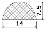 50550 - Silikonschaumgummiprofile - Halbrundprofile / D-Profile 50550 - Silikonschaumgummiprofile - Halbrundprofile / D-Profile