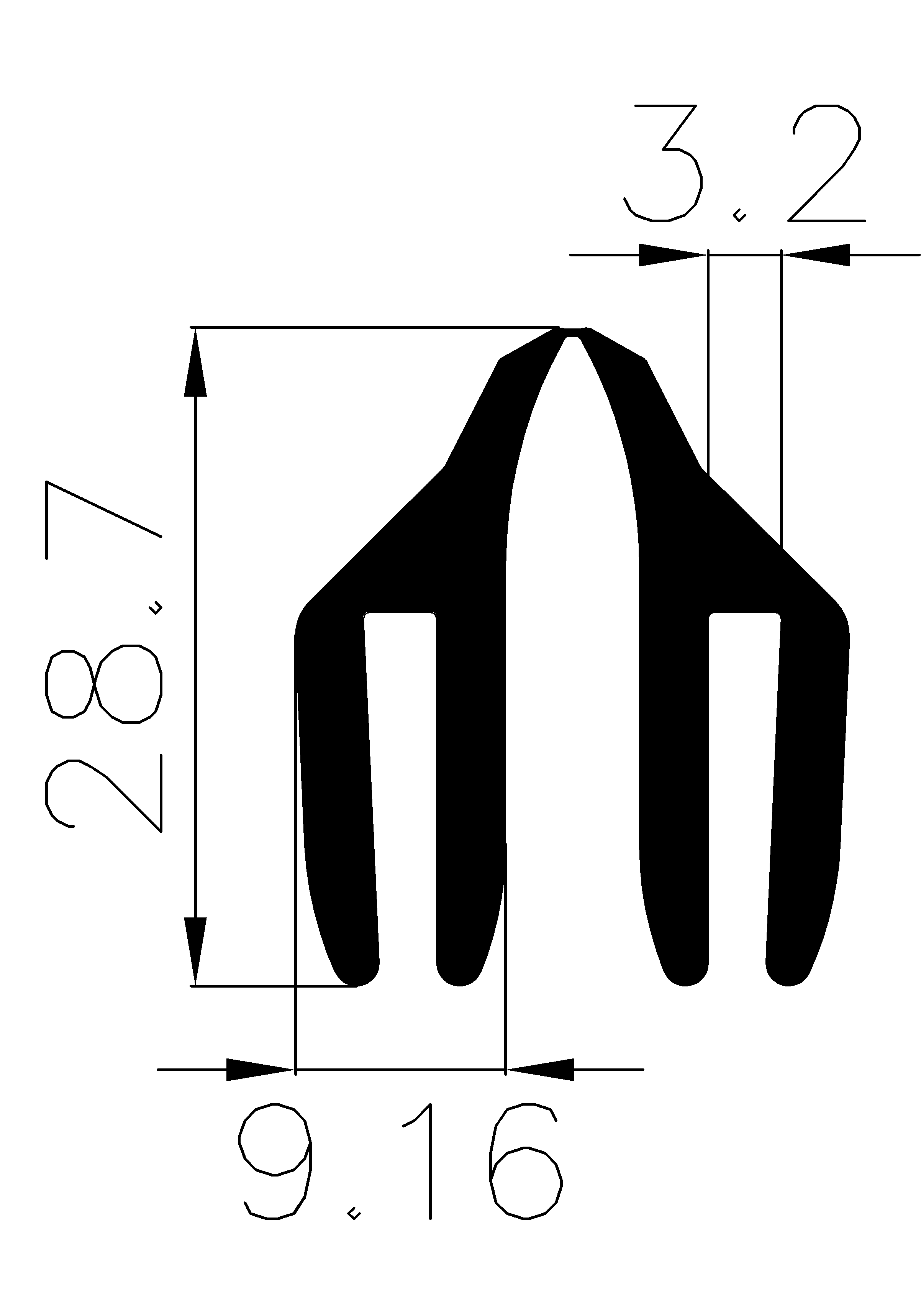 8150360KG - rubber profiles - U shape profiles