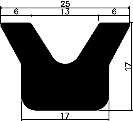 HR - G649 - EPDM rubber profiles - Semi-circle, D-profiles