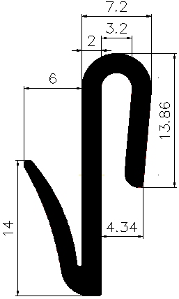 TU1 - G664 - rubber profiles - U shape profiles