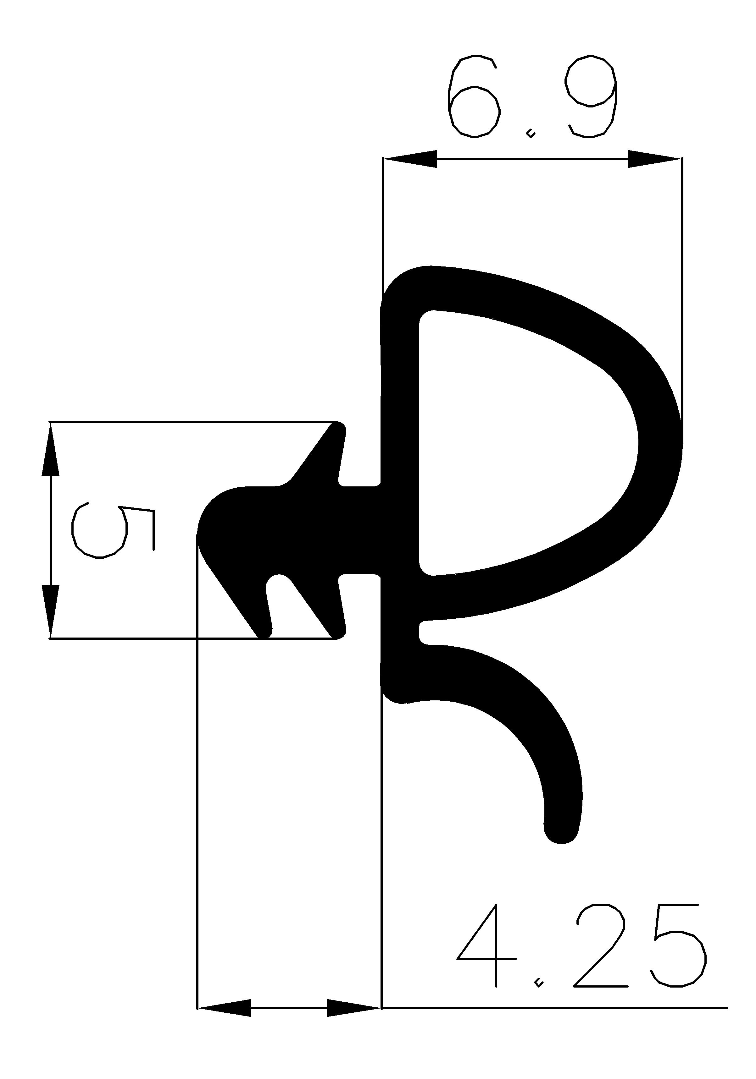 00660160KG - Silikongummi-Profile - Türscheiben- Fensterdichtungsprofile