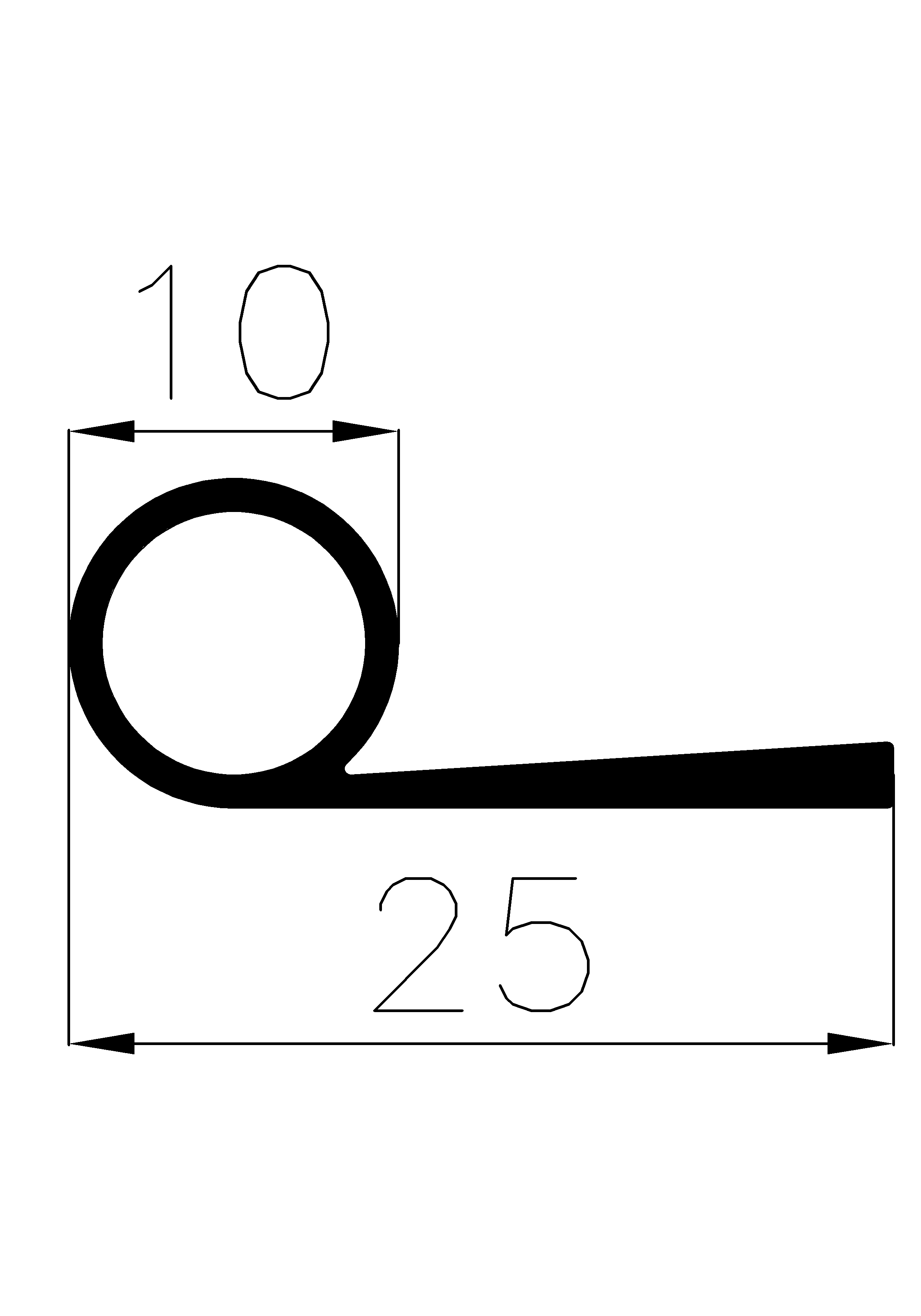 00760370KG - EPDM profiles - Flag or 'P' profiles