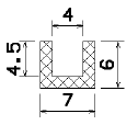 MZS 25012 - Schaumgummiprofile bzw. Moosgummiprofile - U-Profile