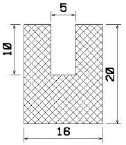 MZS 25031 - sponge profiles - U shape profiles