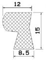 MZS 25037 - EPDM-Schwammgummi-Profile - Türscheiben- Fensterdichtungsprofile MZS 25037 - EPDM-Schwammgummi-Profile - Türscheiben- Fensterdichtungsprofile