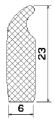 MZS 25042 - EPDM-Schwammgummi-Profile - Türscheiben- Fensterdichtungsprofile