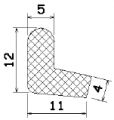 MZS 25044 - EPDM-Schwammgummi-Profile - Türscheiben- Fensterdichtungsprofile MZS 25044 - EPDM-Schwammgummi-Profile - Türscheiben- Fensterdichtungsprofile