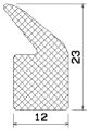 MZS 25054 - EPDM-Schwammgummi-Profile - Türscheiben- Fensterdichtungsprofile