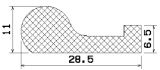 MZS 25056 - Schaumgummiprofile bzw. Moosgummiprofile - Fahnenprofile bzw. P-Profile
