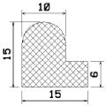 MZS 25059 - EPDM-Schwammgummi-Profile - Türscheiben- Fensterdichtungsprofile