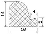 MZS 25067 - EPDM szivacs gumi profilok - Ajtókeret- ablak tömítő profilok