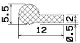 MZS 25069 - Schaumgummiprofile bzw. Moosgummiprofile - Fahnenprofile bzw. P-Profile