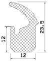 MZS 25083 - EPDM-Schwammgummi-Profile - Türscheiben- Fensterdichtungsprofile