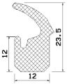 MZS 25083 - EPDM-Schwammgummi-Profile - Türscheiben- Fensterdichtungsprofile MZS 25083 - EPDM-Schwammgummi-Profile - Türscheiben- Fensterdichtungsprofile
